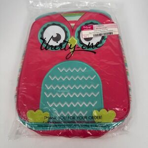 Thirty-One Chill-Icious Thermal Owl Lunch Bag Pink Teal 986A NEW